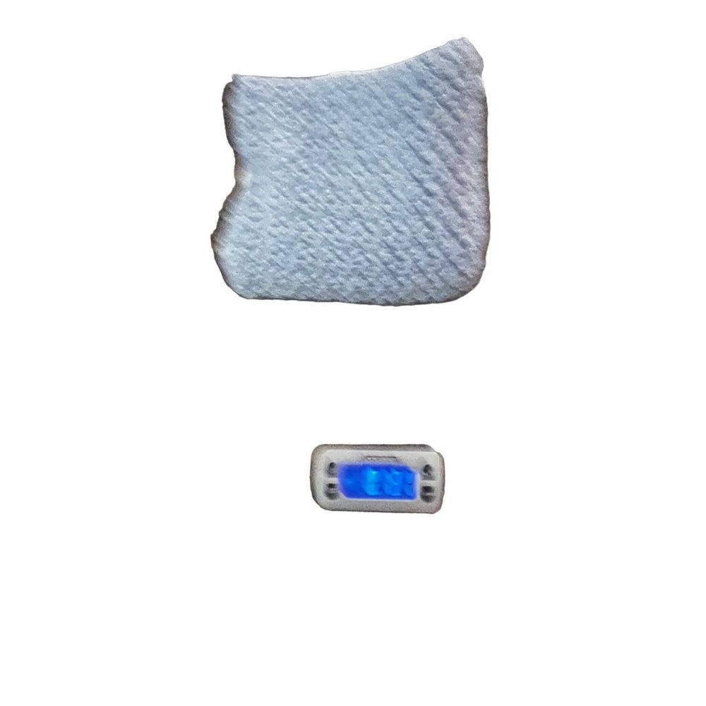 Handmade Knit Crochet Baby Blanket Pastel‎ Blue White Lap Blanket Size 30” X 35” - Picture 8 of 8